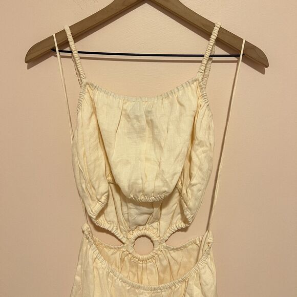 NWT Faithful The Brand Anthropologie Zuma Mini Dress 100% Linen Size 8 - Picture 7 of 12